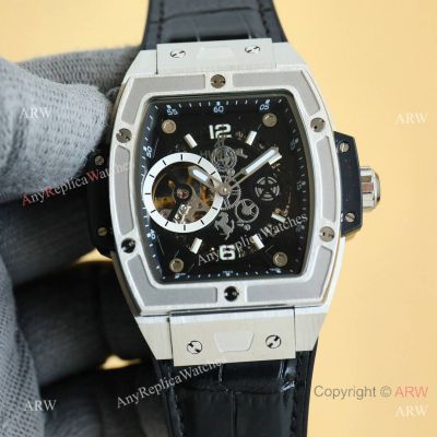 Knockoff Hublot Spirit of Big Bang Stainless Steel Openworked Replica Watches Men